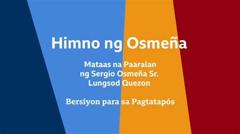 osmena hymn lyrics|Himno ng Osmeña (Osmeña Hymn) .